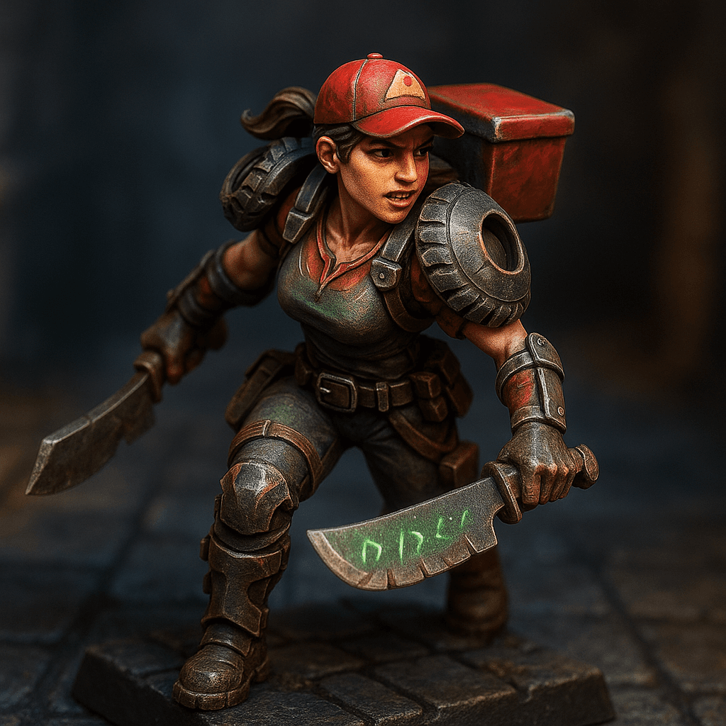 Jeni human female pizza delivery girl