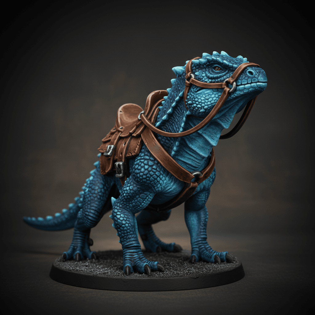 Dog Blue Giant Lizard Mount Mount